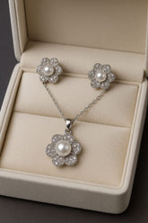 Zircon Locket Set-57 (Silver)